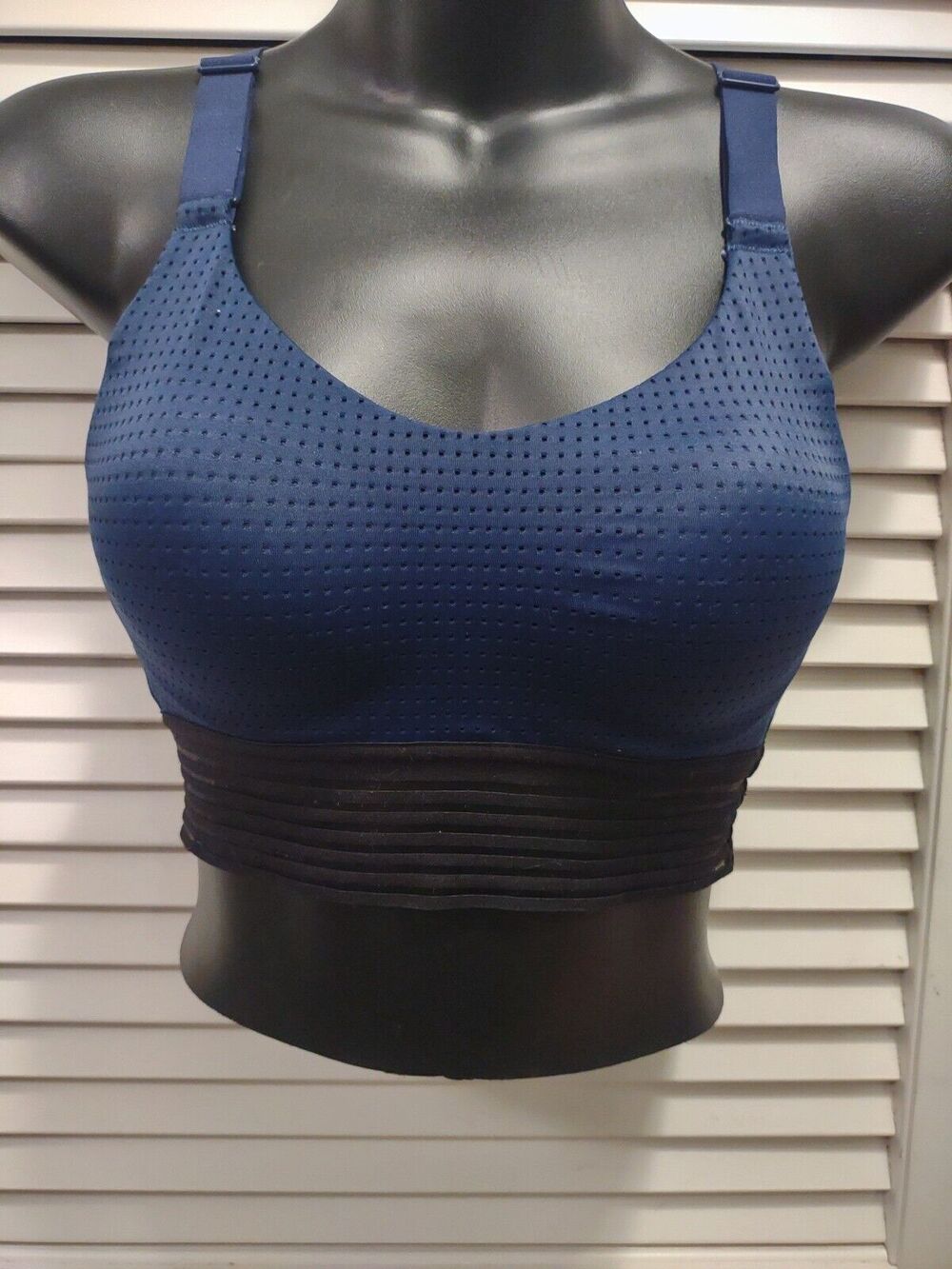 Victoria’s Secret Incredible Racerback Sports Bra Dark Blue Mesh Women's Sz 32B